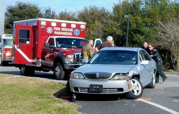 Emergency personnel were on th scene of an accident Saturday afternoon at Wal-Mart.
