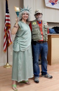Miss Liberty and Mark Erdich of Honor Flight.