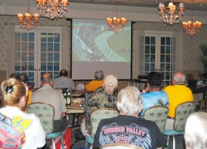 Members of The Villages Motor Racing Fan Club gathered to watch the Daytona race.