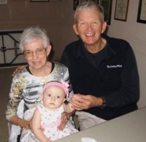Erwin Muschter with wife Beverly and granddaughter Lily.