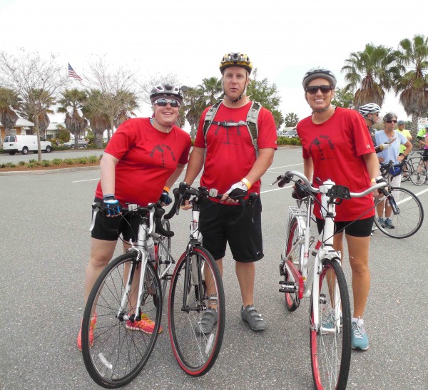 Melissa Gordon, Scott Gordon and Tina Castillo came from Orlando to participate in the ride.