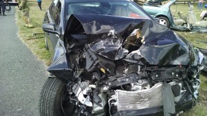 The other car involved in the crash.