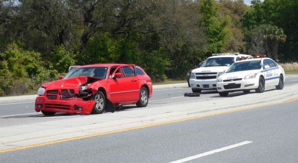 Two cars collided shortly before 1 p.m. Wednesday on County Road 466.