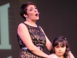 Dawn DiNome sings to daughter Olivia.