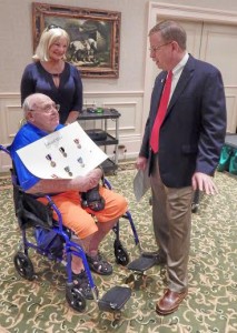 Rep. Nugent presented medals and profound thanks to ex-POW, World War II veteran Ed Mim.