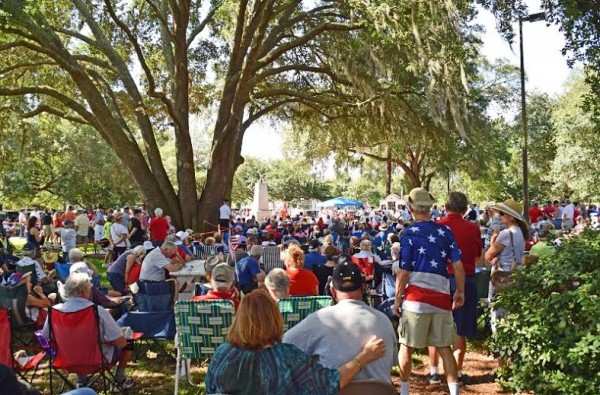 A large crowd turned out for a Memorial Day service in The Villages.