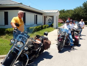 The Blue Knights rode with the convoy on Thursday.