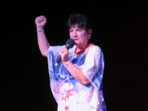 Lydia Leduc on stage in "Showcase of Talent."