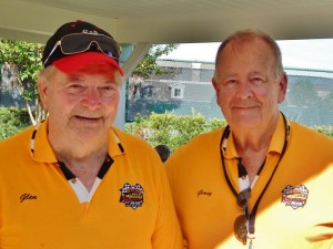 Club founder and first president, Glen Carter, met up with fellow Summerhill Village resident, Jerry Hafer, at the club picnic.​