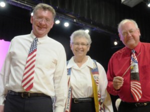 Conductors Hugh Wicks, Jean Butler, Ward Green, from left
