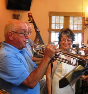 Dave Czohara, left, Al Cheatham and Michelle Dioguardo-Ehret.