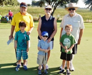 Dennis Fec, Nancy Miller and Bob Tiling brought youngsters Ayden Benson, 5; Benjamin Miller 4, and Brandon Tiling, 6.