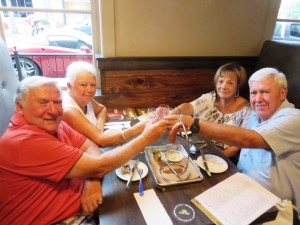 Dick and Terry Lastowka, left, with Anthony and Sandy Mariniello celebrat WOB opening.