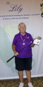 Fritzie Donaldson of the Village of Belle Aire won the closest-to-the-pin competition.
