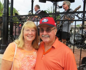 Joyce and Wally Englehart listen to their favorite band.