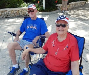 Villagers Bob and Joanne Ling celebrated the Fourth two days early -- without the crowds.
