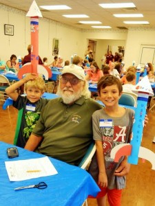 Austin, 7, and his brother, Anthony Williquer, 9, decorated their rockets with help from grandpa, Glenbrook Villager Dan Pierce.​ 