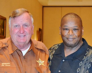 Sheriff Bill Farmer and Lt. Nehemiah Wolfe, from left.