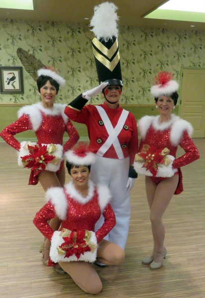 Vicky Magee, Lori Bellitt Sunny Butler, and Toy Soldier Diana Cecil, from left.