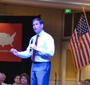 Marco Rubio on Monday afternoon at Eisenhower Recreation Center.