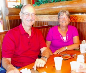 Bruce and Sandy Blackburn at the pancake breakfast.