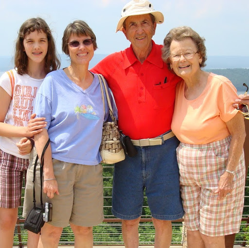 Lou Branch with his wife, daughter and granddaughter.