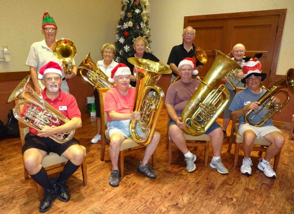 Tuba players with the Hometown Concert Band will be participating in Tuba Christmas. 