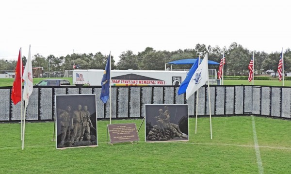The Traveling Vietnam Memorial Wall will be on display in Lady Lake through Thursday. 