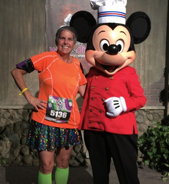 Debbie Diroff at the Wine and Dine race at Disney.