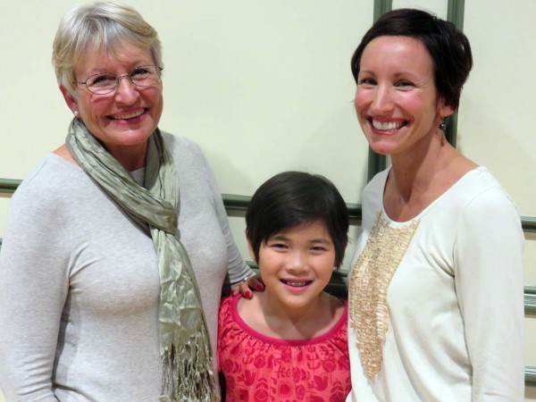 Villager Elaine Mount. left, with granddaughter Quinn Morrison and daughter Amy Morrison