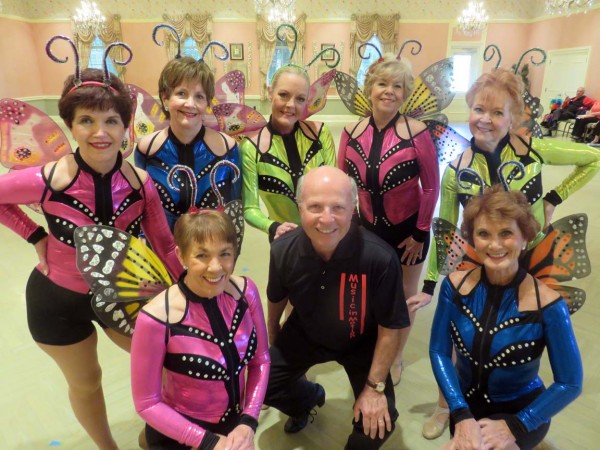 Choreographer Jim Caisse with, top left, Linda Swain Sue Rowley Paige Fleming Jeanne Krebs Sally Spieth and, bottom left ,Joyce Schenk and Sue Schroeder.