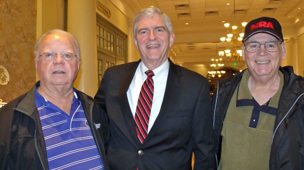 Congressman Daniel Webster is flanked by Jerry Christopher of The Villages and Jim Huxtable of Water Oak.