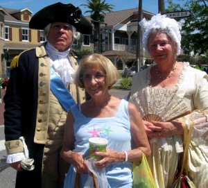 Diane Cabana of the Village of Poinciana with George and Martha Washington.