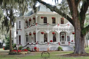 The historic Baker House is still decorated for the holidays.
