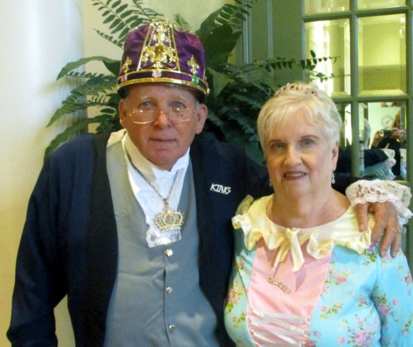 Louisiana Club Mardi Gras King and Queen Art and Sandy Owens.