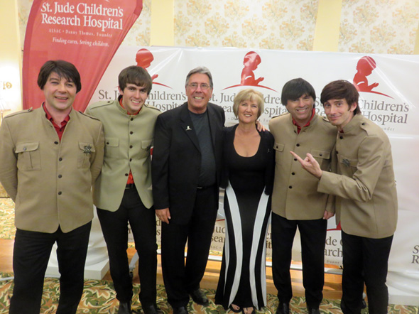 Bob and Mickey Ziarko are flanked by members of The Beatles Celebration.