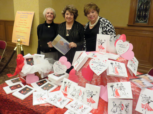 Gerri Piscitelli, center, president of the Opera Club of The Villages and left Gigi Letendre and Connie Connor helped raise scholarship funds at the Sharon.