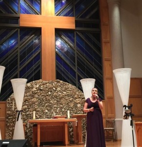 Mary Jo Vitale perfomed at a Seeds of Hope concert Sunday at Hope Lutheran Church.
