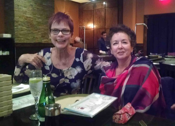 Nancy Von Nostitz and Marsha Eger Friday night at Sakura in The Villages. The photo was taken before they went to The Sharon for a show.