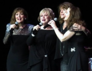 Sally Flynn second from right was a regular on the Lawrence Welk show and joined the Lennon Sisters in surprise appearance at Savannah Center
