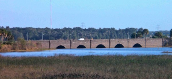 The bridge on Morse Boulevard at Lake Sumter.