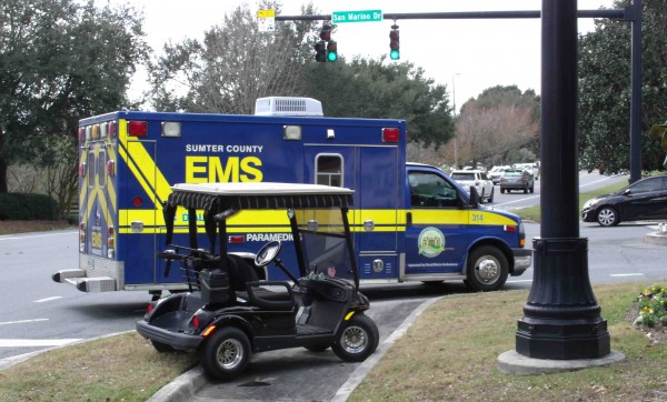 Golf cart driver suffers broken ribs
