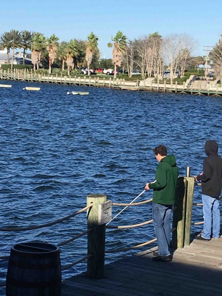 This pair was fishing this past week at Lake Sumter. Fishing is probitted at Lake Sumter.