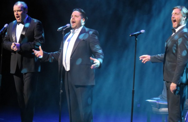 Three Tenors on the Sharon stage. from left , Fabio Valenti, Fernando Varela and Davide La Verde.