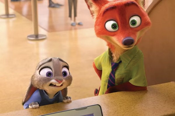 Judy Hopps teams up with a fox in "Zootopia."