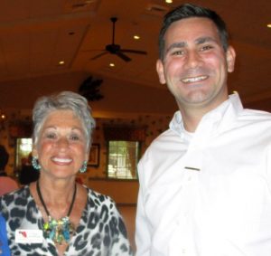 Ellen Hoffman with Congressional candidate Justin Grabelle.