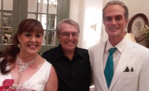 Sue Schuler, Bill Davis and Carter Poust celebrate opening night for Crazy For You