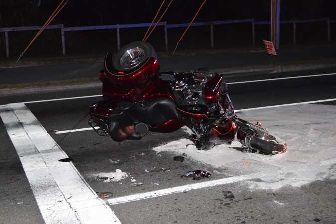 A man and a woman who had been riding on this three-wheel motorcycle in the accident Saturday at Rolling Acres Road and County Road 466.