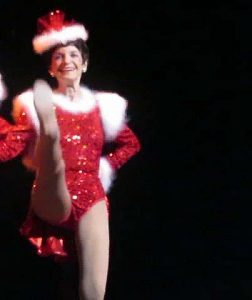 Sunny Butler kicks up a storm on stage in the Christmas Spectacular.