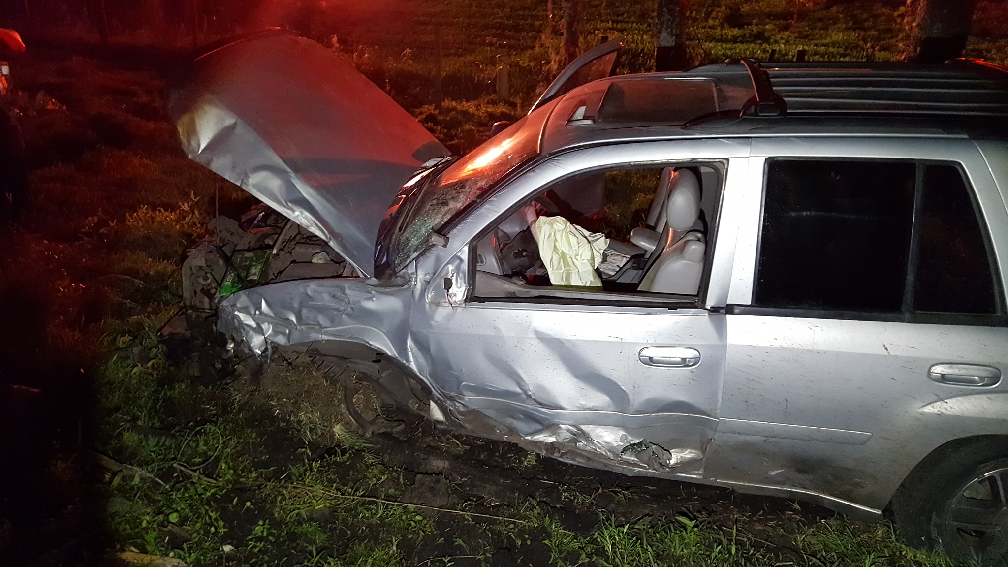 The airbag deployed in this vehicle involved in a head-on collision in Sumter County.